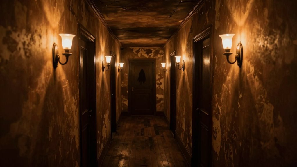 sconces create eerie shadows