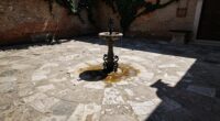 shadow surrounds the courtyard