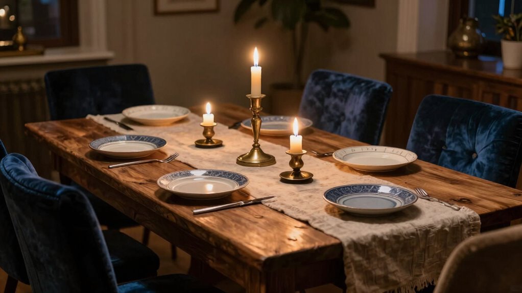 table decor and seating arrangement