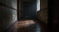 unseen footsteps in hallway