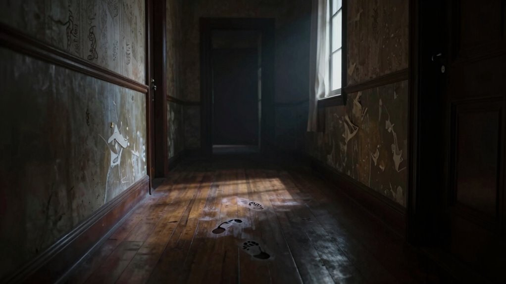 unseen footsteps in hallway