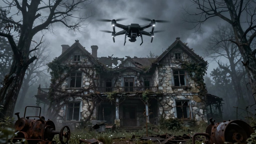 using drones at haunted sites