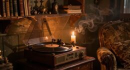 vintage music enhances atmosphere