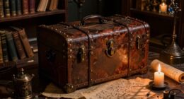 vintage trunks in occult rooms