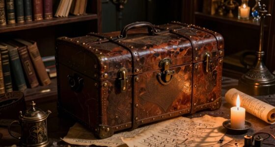 vintage trunks in occult rooms