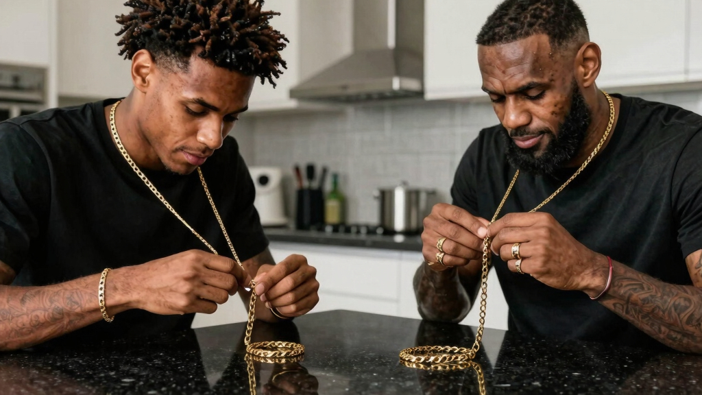 Bronny and Bryce James Just Got Matching Gold Chains Together