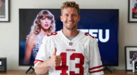 George Kittle Grateful for Taylor Swift’s Second Straight TEU Cameo ‘This Close’ to Travis Kelce Wedding (Exclusive)