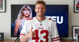 George Kittle Grateful for Taylor Swift’s Second Straight TEU Cameo ‘This Close’ to Travis Kelce Wedding (Exclusive)