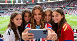 Jessica Alba Spotted at World Cup With Daughters in Adorable Group Selfie