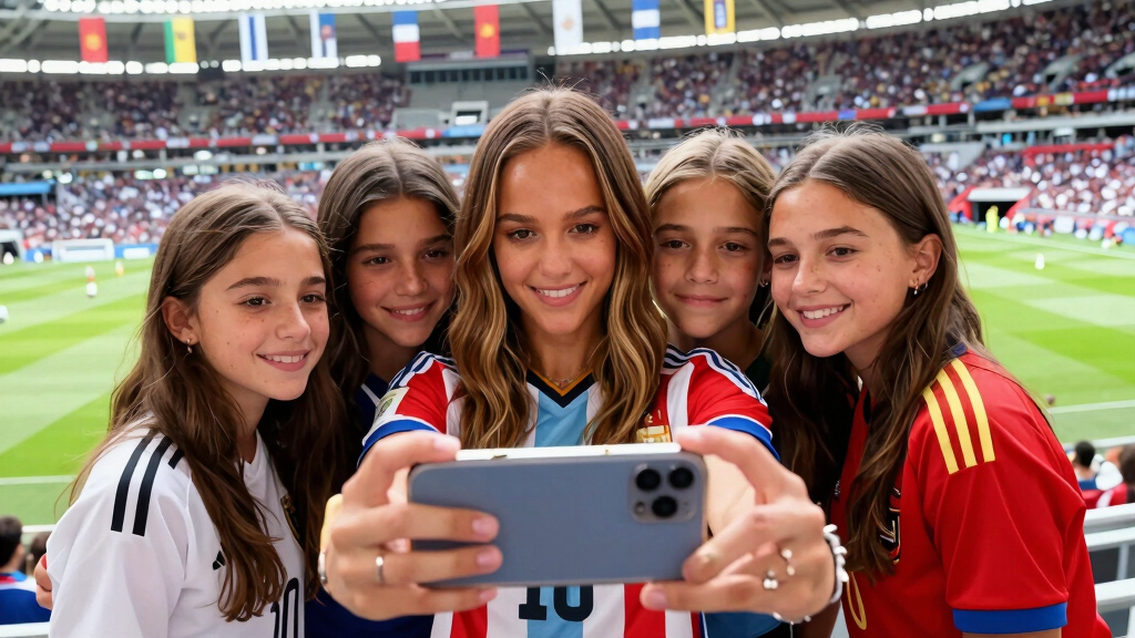 Jessica Alba Spotted at World Cup With Daughters in Adorable Group Selfie