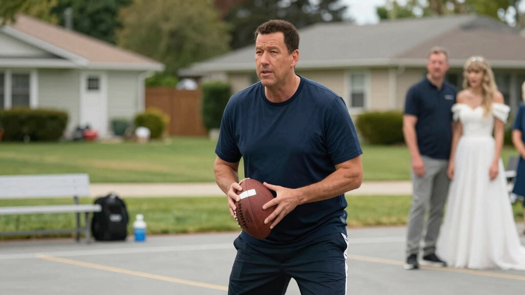 Adam Sandler plays pickup game after officiating Taylor Swift-Travis Kelce wedding