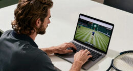 Andrew Garfield Sports Long Hair for Wimbledon Date with Girlfriend Monica Barbaro