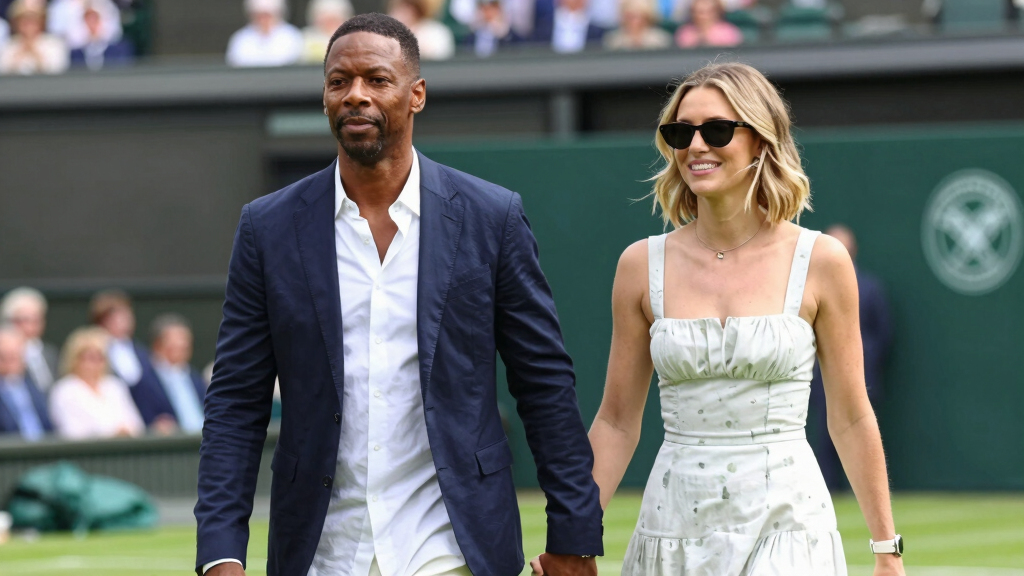 Chris Rock and His Girlfriend Simone Henault Make Rare Public Appearance at Wimbledon