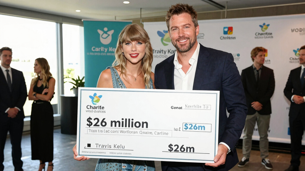 Taylor Swift and Travis Kelce donate $26m to charities ahead of their wedding, including $1m to R.I. food bank